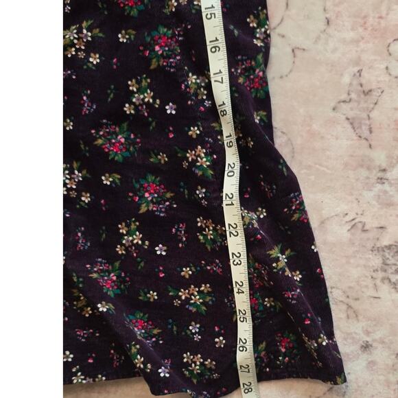 Free People Violet Visions Floral Corduroy Romper - XL - Picture 10 of 14